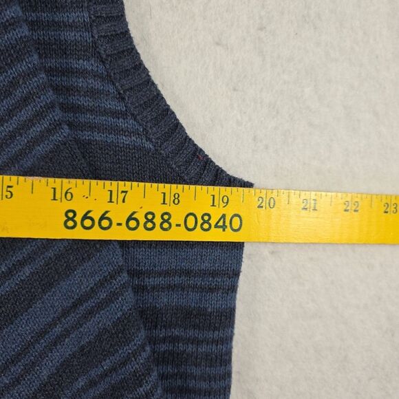 Chaps Vintage Sweater High Low Vest Women's Size Large Blue Aztec Southwestern - Picture 6 of 8